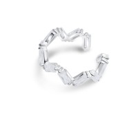 Rectangle CZ Shaped Silver  Ear Cuff EC-1388